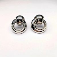 1 Paar Einfacher Stil Strassenmode Geometrisch Überzug Eisen Ohrringe main image 4