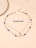 Ig Style Casual Sun Devil's Eye Pearl Plastic Metal Wholesale Layered Necklaces main image 3