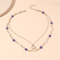 Ig Style Casual Sun Devil's Eye Pearl Plastic Metal Wholesale Layered Necklaces main image 6