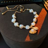 Simple Style Round Freshwater Pearl Bangle In Bulk sku image 1