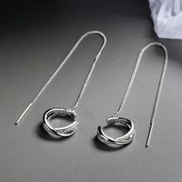 1 Pair Simple Style Geometric Plating Sterling Silver Ear Cuffs sku image 1