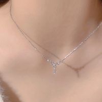 Ig Style Korean Style Star Titanium Steel Copper Inlay Zircon Pendant Necklace main image 2