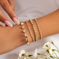 Lady Heart Shape Imitation Pearl Alloy Wholesale Bracelets sku image 5