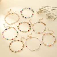 Wholesale Jewelry Casual Simple Style Star Heart Shape Bow Knot Alloy Rhinestones Pearl Plating Inlay Bracelets main image 4