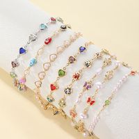 Wholesale Jewelry Casual Simple Style Star Heart Shape Bow Knot Alloy Rhinestones Pearl Plating Inlay Bracelets main image 1