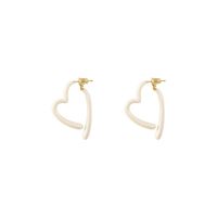 1 Pair Casual Simple Style Round Heart Shape Plating Inlay Copper Zircon Earrings main image 3