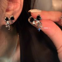 1 Pair Casual Simple Style Round Heart Shape Plating Inlay Copper Zircon Earrings sku image 12