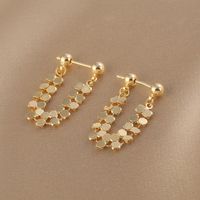 1 Pair Simple Style Solid Color Patchwork Alloy Ear Studs main image 2
