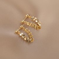 1 Pair Simple Style Solid Color Patchwork Alloy Ear Studs main image 3