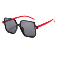 Punk Streetwear Solid Color Ac Square Full Frame Kids Sunglasses sku image 1
