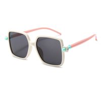 Punk Streetwear Solid Color Ac Square Full Frame Kids Sunglasses sku image 5