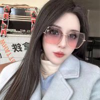 Elegant Gradient Color Pc Polygon Frameless Women's Sunglasses main image 4