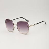 Elegant Gradient Color Pc Polygon Frameless Women's Sunglasses sku image 1