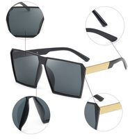 Punk Solid Color Ac Square Full Frame Women's Sunglasses main image 4