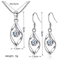 Commute Solid Color Alloy Iron Plating Inlay Zircon Women's Earrings Necklace main image 6