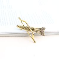 Cool Style Bow And Arrow Alloy Inlay Rhinestones Unisex Brooches main image 3
