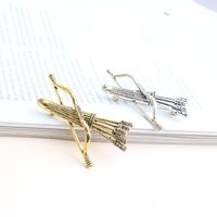 Cool Style Bow And Arrow Alloy Inlay Rhinestones Unisex Brooches main image 1