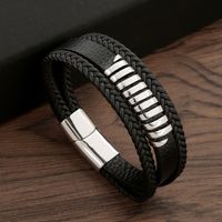 Classical Classic Style Solid Color Stainless Steel Handmade Men'S Bangle main image 1
