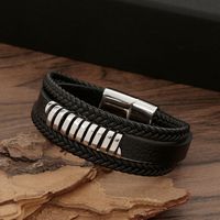 Classical Classic Style Solid Color Stainless Steel Handmade Men'S Bangle main image 2