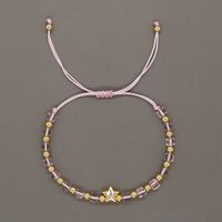 Simple Style Pentagram Heart Shape Artificial Crystal Beaded Braid Women's Bracelets sku image 2
