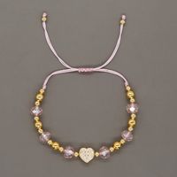 Simple Style Pentagram Heart Shape Artificial Crystal Beaded Braid Women's Bracelets sku image 3