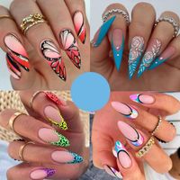 Sweet Simple Style Heart Shape Butterfly Leopard Abs Wear Manicure 1 Set main image 6