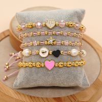 Simple Style Pentagram Heart Shape Artificial Crystal Beaded Braid Women's Bracelets main image 1