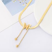 304 Stainless Steel 18K Gold Plated Vintage Style Plating Butterfly Necklace main image 5