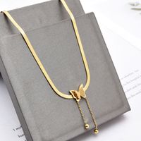 304 Stainless Steel 18K Gold Plated Vintage Style Plating Butterfly Necklace main image 3