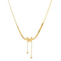 Acier Inoxydable 304 Plaqué Or 18K Style Vintage Placage Papillon Collier sku image 2