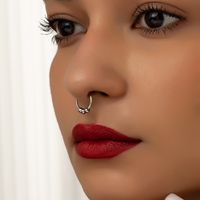 Exaggerated Rock Punk Round Alloy Plating Nose Ring main image 1
