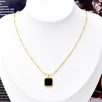 Simple Style Square Titanium Steel Plating 18k Gold Plated Necklace main image 4