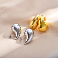 1 Pair Commute Solid Color Stainless Steel Ear Studs main image 1