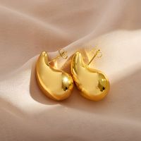 1 Pair Commute Solid Color Stainless Steel Ear Studs sku image 2
