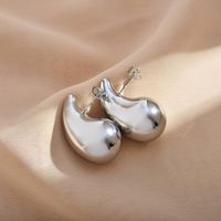 1 Pair Commute Solid Color Stainless Steel Ear Studs main image 5