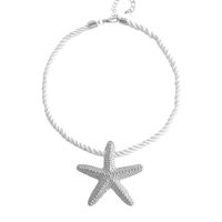 Simple Style Starfish Alloy Patchwork Women's Pendant Necklace sku image 2
