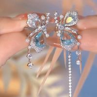 Wholesale Jewelry Fairy Style Butterfly Alloy Artificial Gemstones Inlay Ear Cuffs sku image 1