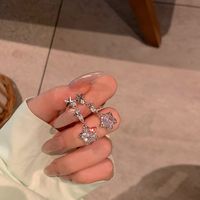 1 Pair Fairy Style Star Inlay Alloy Artificial Diamond Drop Earrings main image 1