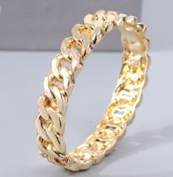 Wholesale Jewelry Simple Style Solid Color Alloy Gold Plated Plating Hollow Out Bangle main image 2