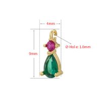 Casual Elegant Simple Style Water Droplets Copper Plating Inlay Zircon 18k Gold Plated Charms Jewelry Accessories main image 2