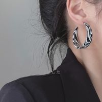 1 Pair Retro Geometric Plastic Resin Earrings main image 2