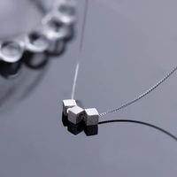 Basic Modern Style Geometric Sterling Silver Pendant Necklace In Bulk main image 4
