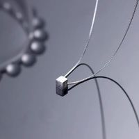 Basic Modern Style Geometric Sterling Silver Pendant Necklace In Bulk sku image 1