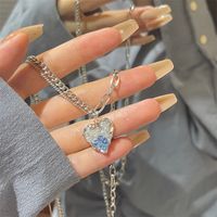Elegant Lady Heart Shape Artificial Crystal Alloy Plating Inlay Zircon Women's Earrings Necklace main image 3