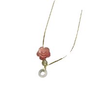 Chinoiserie Elegant Classical Flower Resin Wholesale Pendant Necklace main image 3