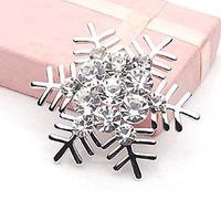 Style Simple Flocon De Neige Alliage Strass Incruster Strass Femmes Broches main image 4