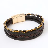 Classical Grain Alloy Handmade Men's Bracelets main image 2