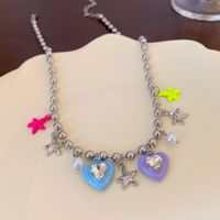 Sweet Star Heart Shape Alloy Wholesale Necklace sku image 6