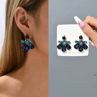 1 Pair Simple Style Flower Plastic Rhinestone Women's Drop Earrings main image 7