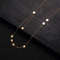 Modern Style Star Stainless Steel Polishing Plating Gold Plated Necklace main image 5